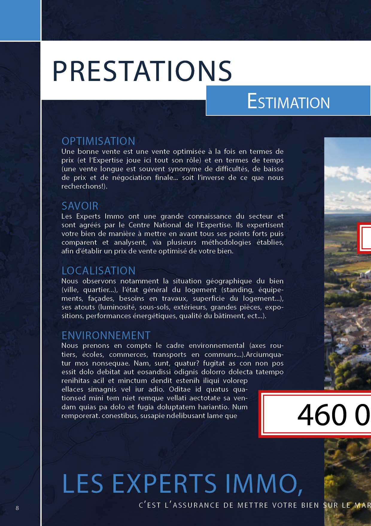 agence immobilière plaquette brochure