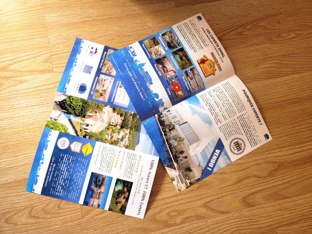 Agence immobilière - plaquette dépliant